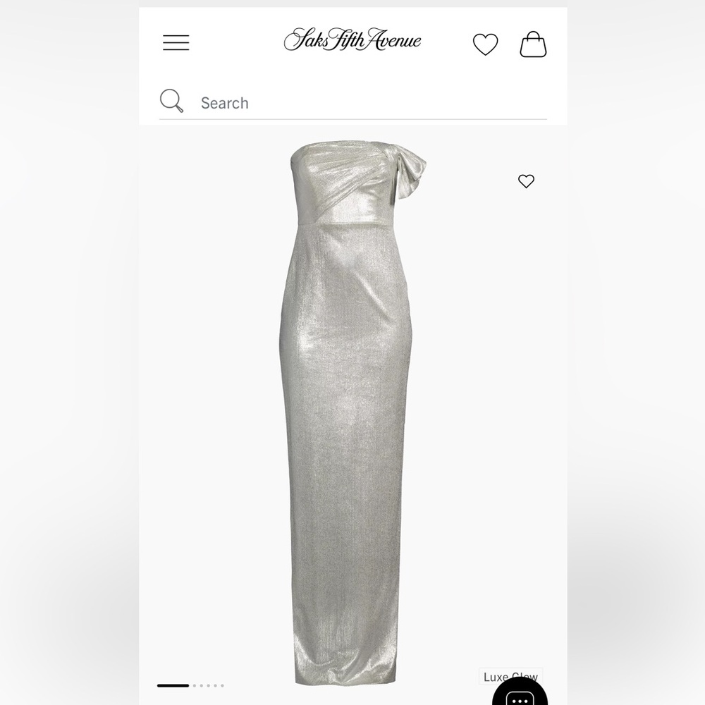Black Halo Divina Column Gown in Luxe Glow / Silver size 0 purchased from Saks.